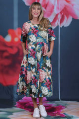 Violet Rose Dress - Floral Rhythm