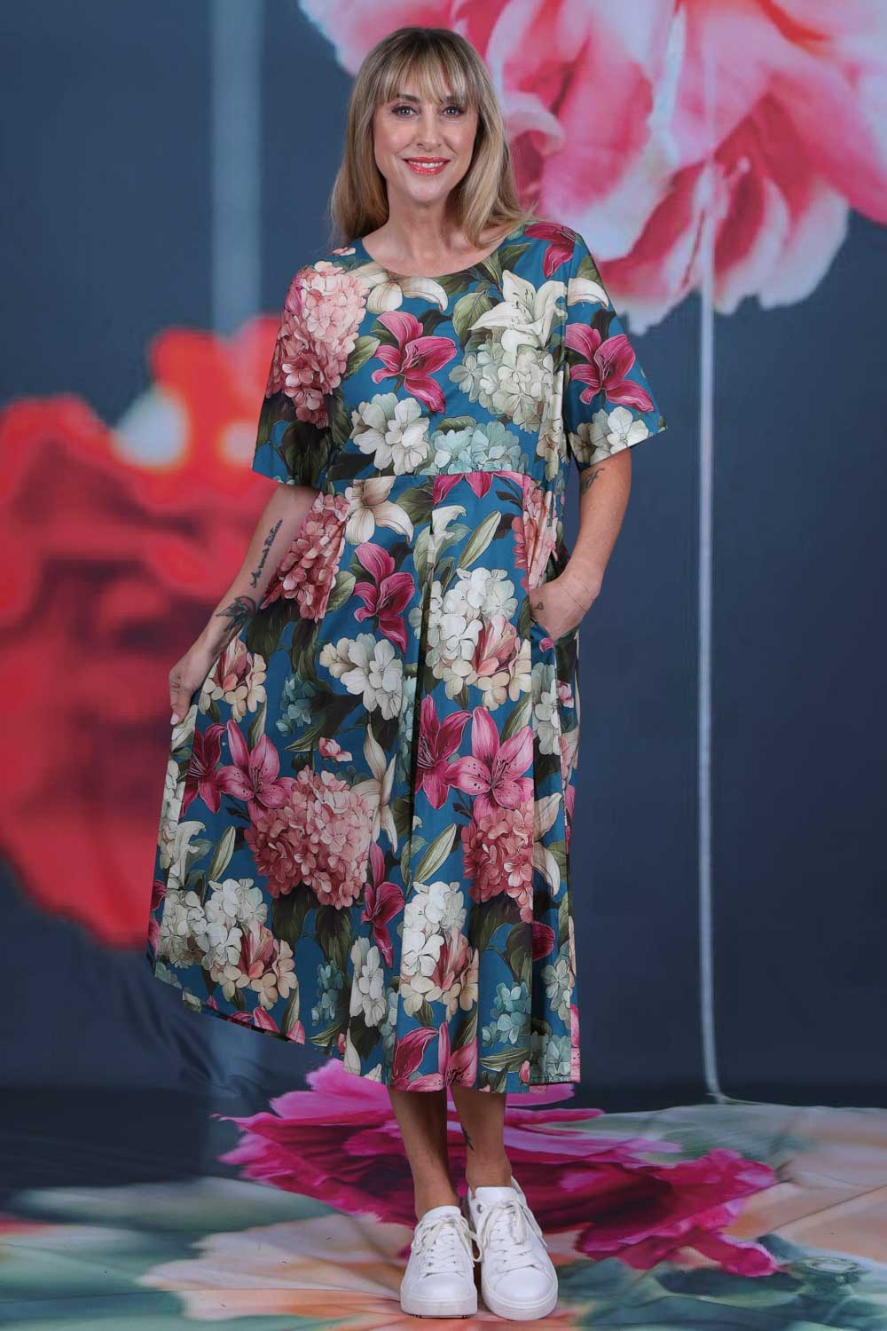 Violet Rose Dress - Floral Rhythm