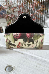 Snap button sunglasses case in J’Adore Roses design
