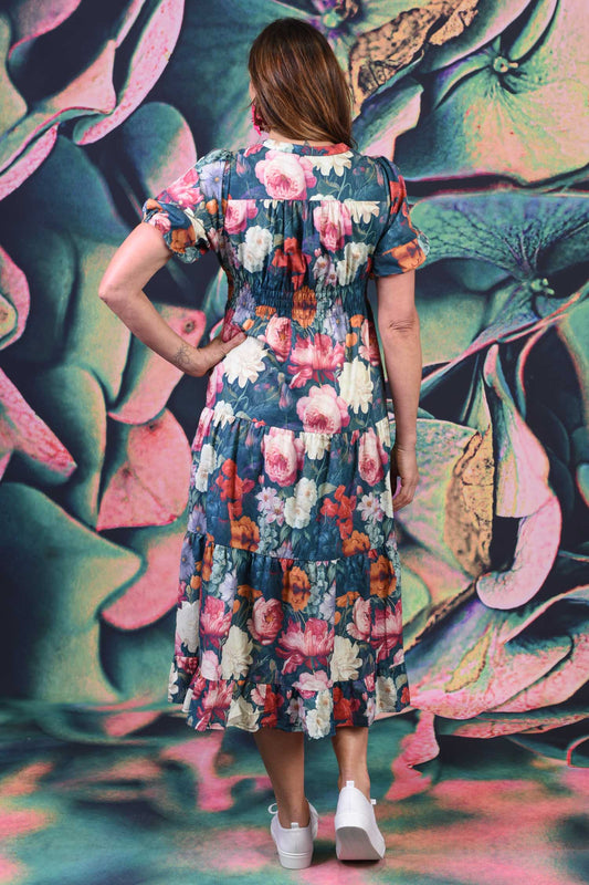 Indie Dress - Midnight Floral Waltz