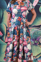 Indie Dress - Midnight Floral Waltz