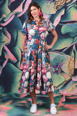 Indie Dress - Midnight Floral Waltz