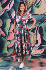 Indie Dress - Midnight Floral Waltz