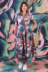 Indie Dress - Midnight Floral Waltz