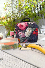 Floral insulated lunch and travel bag