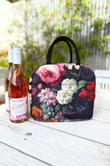 Midnight Waltz floral cooler bag