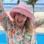 Izzy Bucket Hat - Pink Gingham