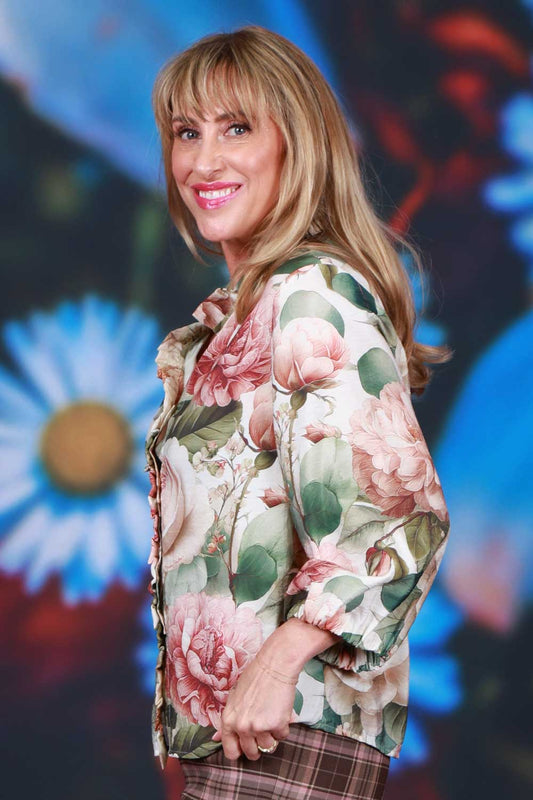 Garden Charm floral womens blouse