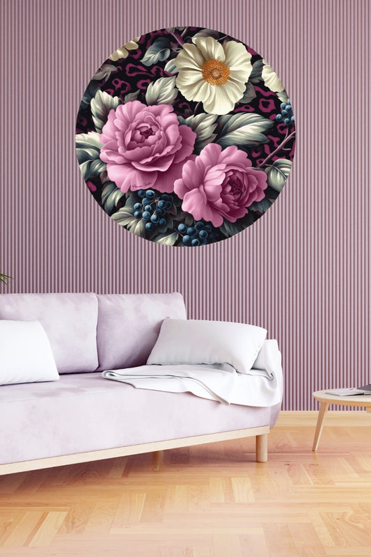 Circle Mural - Jungle Mulberry