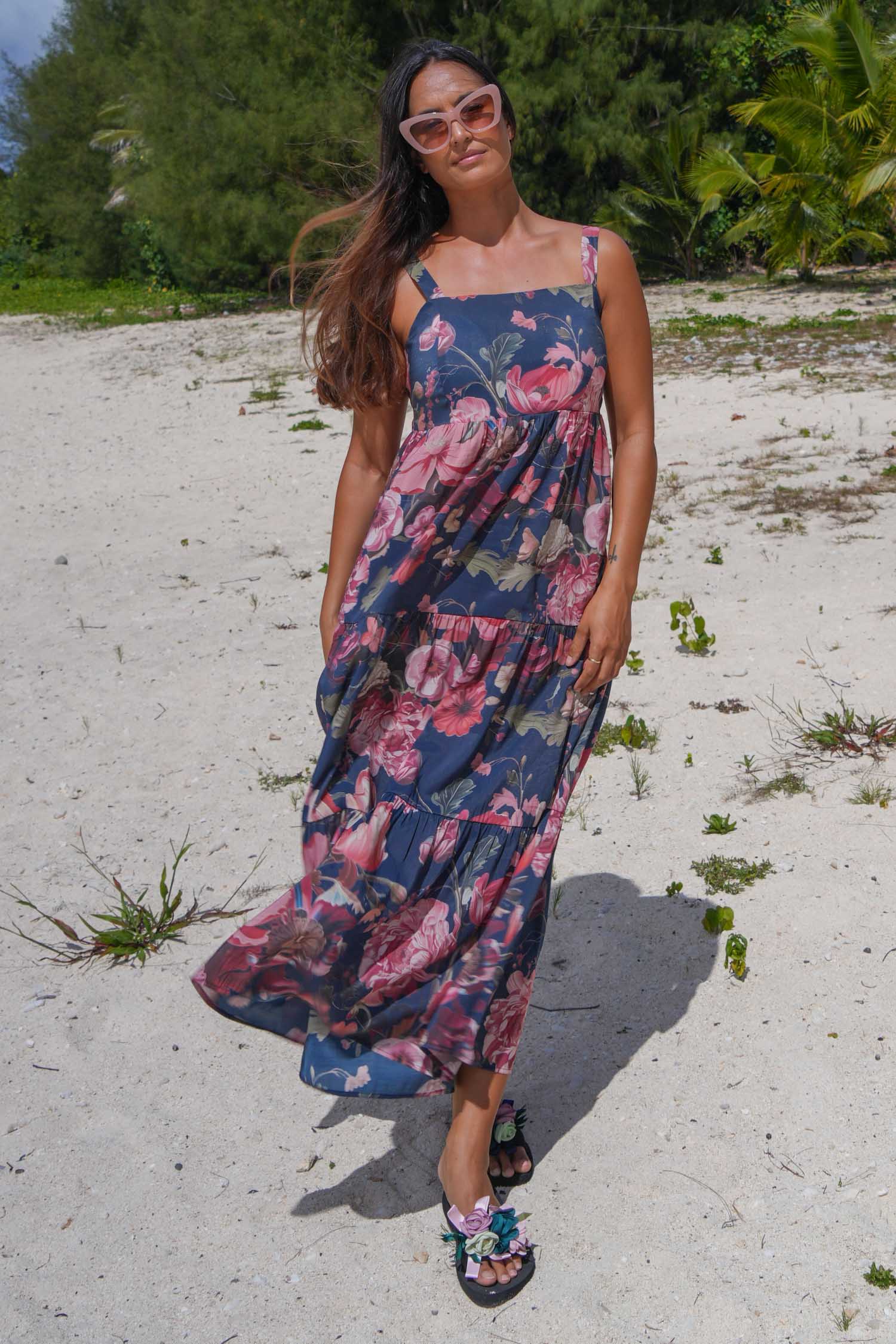 Flowy floral tiered dress by Annah Stretton