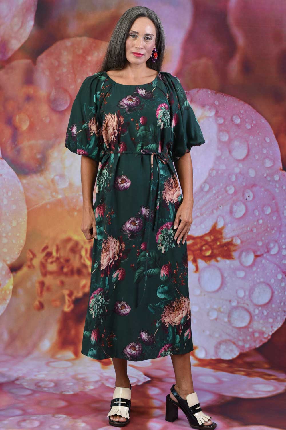 Leah Dress Garden Burst Linen Blend | Annah Stretton Leah Dress Garden Burst Linen Blend | Annah Stretton