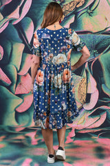 Liberty Dress	- Navy Spotty Floral