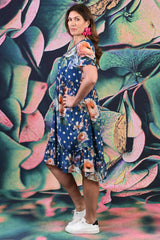 Liberty Dress	- Navy Spotty Floral