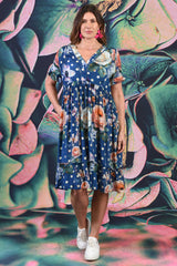 Liberty Dress	- Navy Spotty Floral