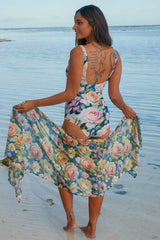 Swim Scarf Wrap Renoir’s Roses styled with Annah Stretton bather