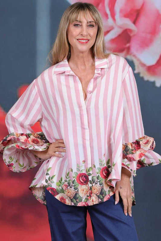 Lucy In The Sky Blouse - Stripes and Border Bunches | PRE ORDER