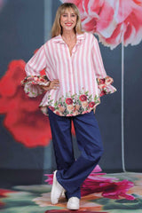 Lucy In The Sky Blouse - Stripes and Border Bunches