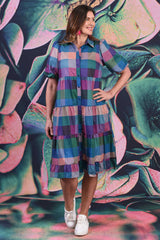 Mad Harriet Cotton Dress - Blocks