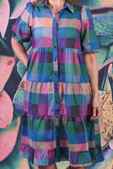 Mad Harriet Cotton Dress - Blocks