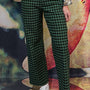 Madison Olive Pant - Green Check