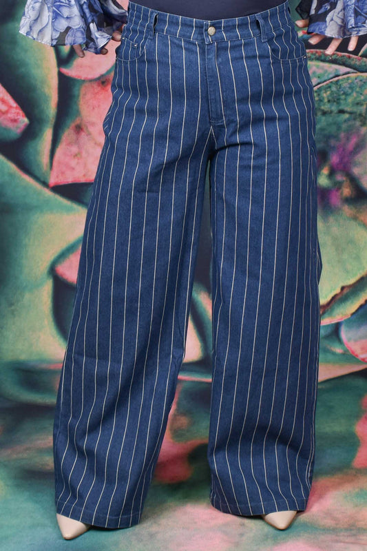 Madison Pant - Denim Stripe