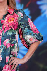 Madly Harriet Dress - Cerise Peony