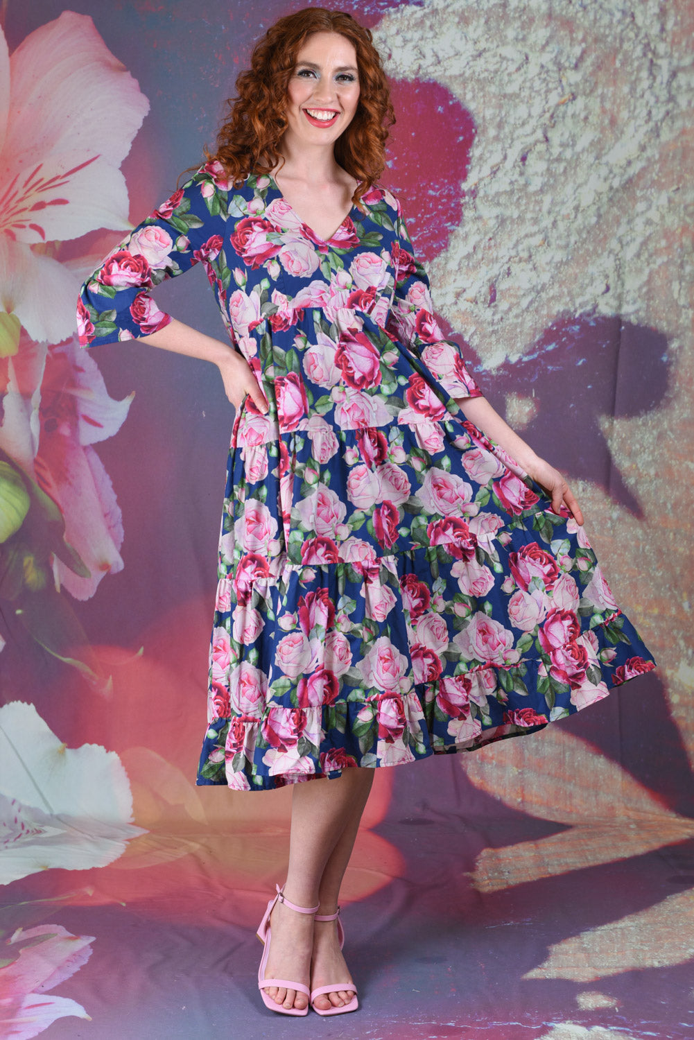 Magic Molly Dress - Cream Rose