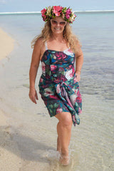 Elegant floral swimsuit with adjustable straps – Annah Stretton swimwear