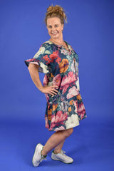 Maisey Dress – Midnight Waltz 100% Cotton by Annah Stretton