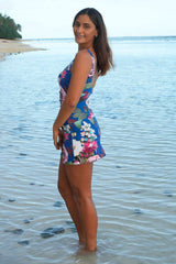 Side view Marilyn Skirt Bather Rose Garden – swimwear with skirt