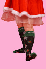 AS Compression Sock - Smiley Santa