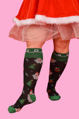 AS Compression Sock - Smiley Santa
