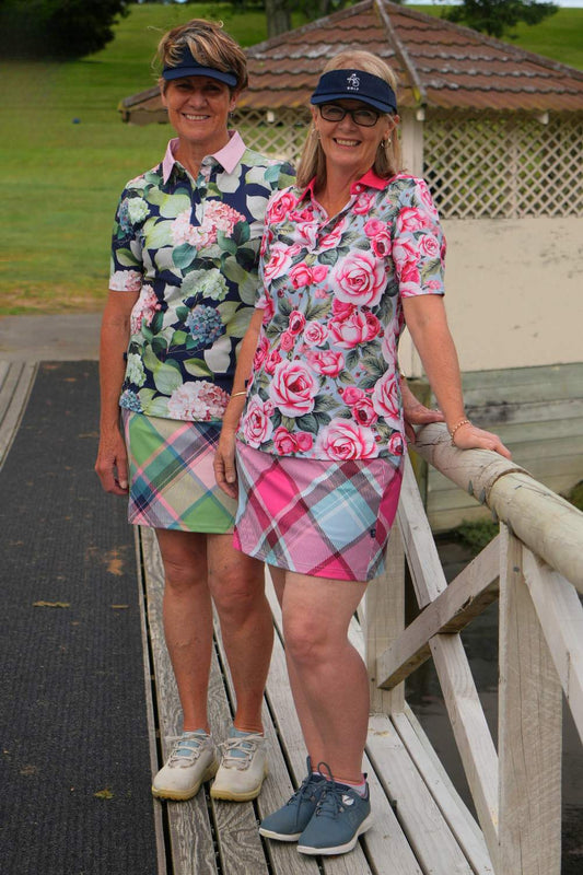 Nelly Skort - Rose Plaid