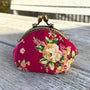 Mini Floral Coin Purse - Cerise/Red