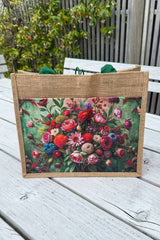 Eclectic Bouquet Mini Jute Bag