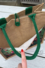 Eclectic Bouquet Mini Jute Bag