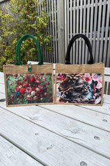 Eclectic Bouquet Mini Jute Bag