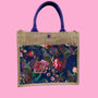 Magic Birds Mini Jute Bag