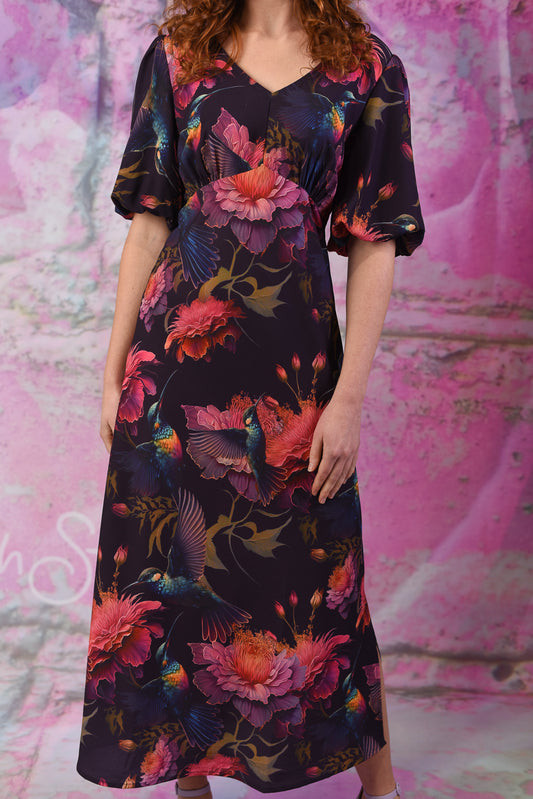 Muriel Rose Dress - Fantasy Birds | SALE