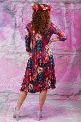 Nancy Pleated Dress - Blooming Love  - SALE
