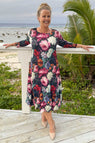 Nancy Pleated Dress - Floral Waltz