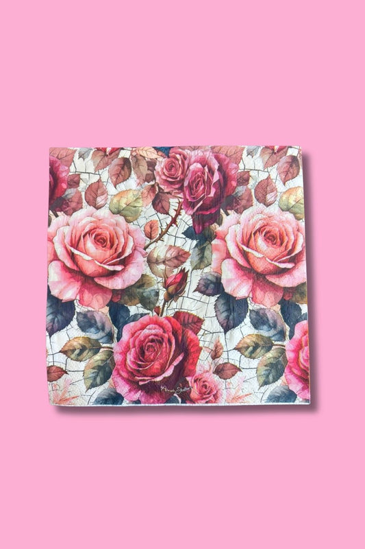 Heart Rose Paper Napkins - 20 pack