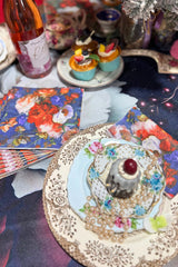 Decorative Christmas napkins in Petal Chorus print – holiday dining accessory