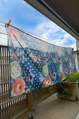 Cotton Wrap - Navy Spotty Floral