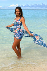 Mavis Tankini - Navy Spotty Floral