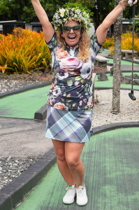 Nelly Skort - Forest Plaid