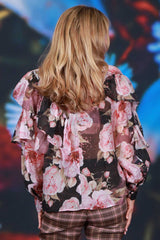 Annah Stretton frill sleeve blouse