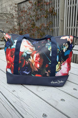 AS Overnight Travel Bag Navy Petal Chorus floral print Annah Stretton