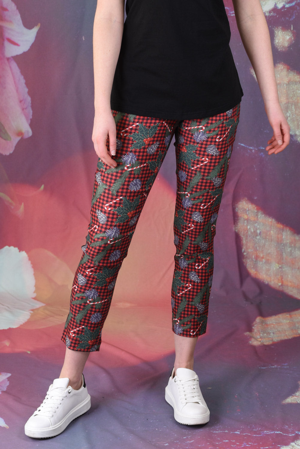 Vita Holly Pants - Red and Black Holly - SALE
