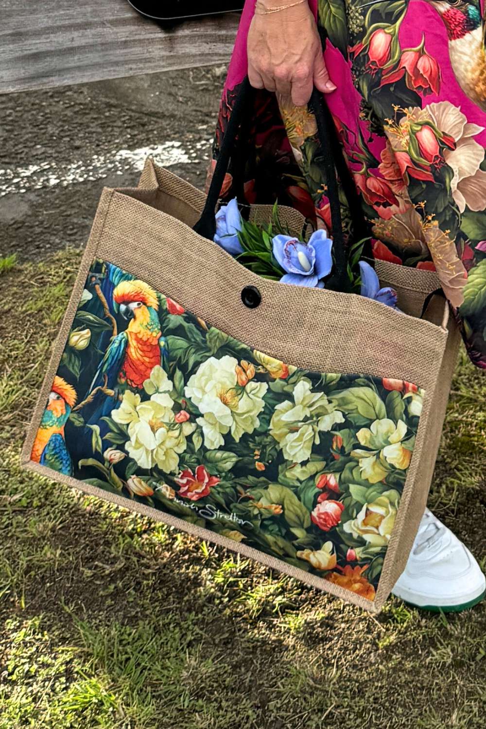 Parrot Pretty Jute Bag | SALE